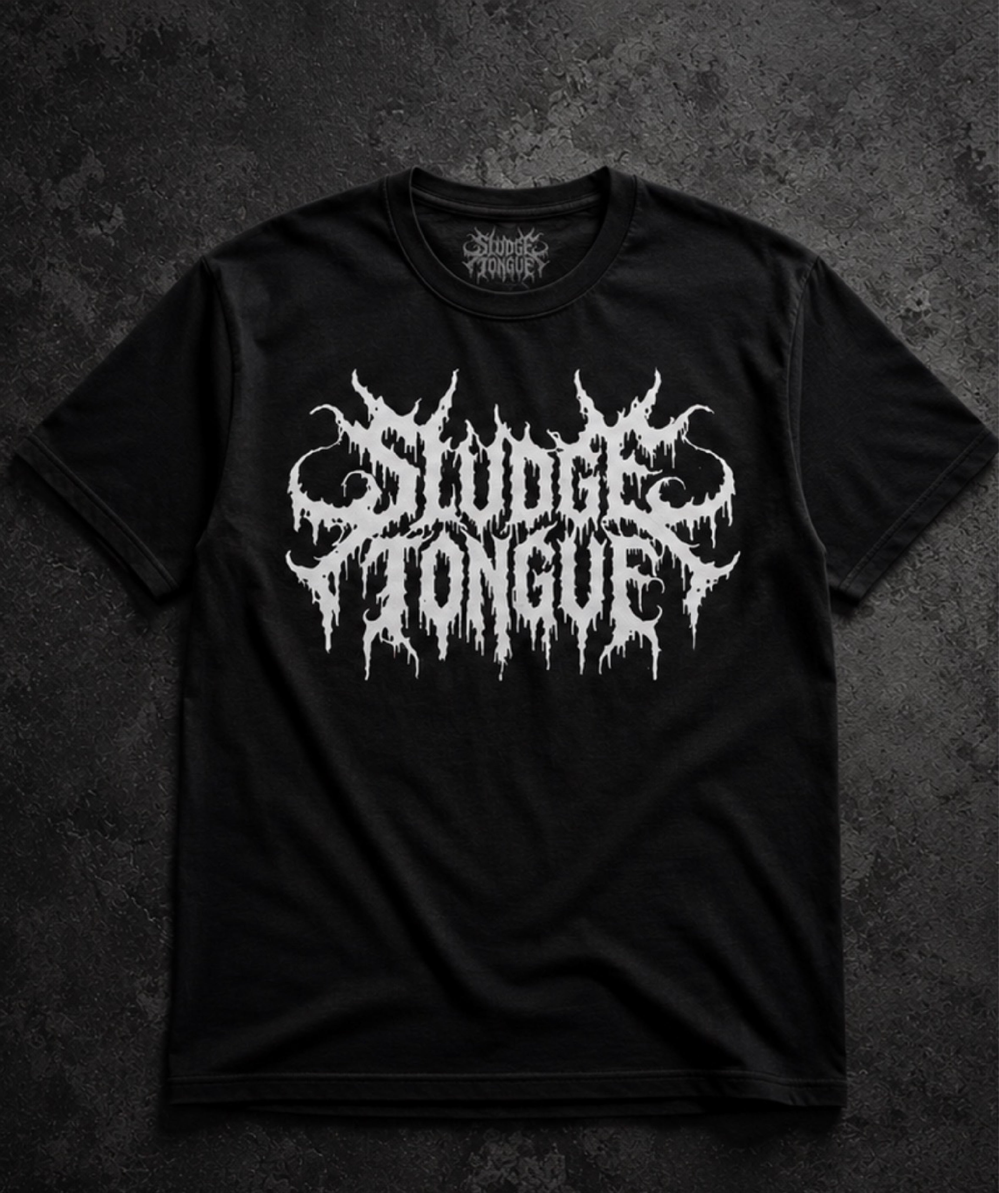 BLACK SLUDGE TONGUE TEE